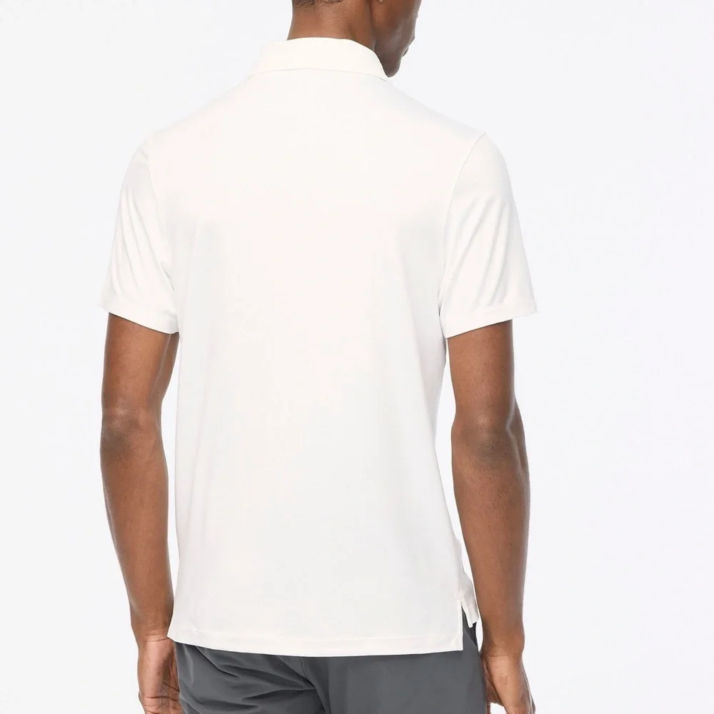 NEW J.Crew Performance polo‎ shirt White Size L NWOT Golf Tennis Pickleball